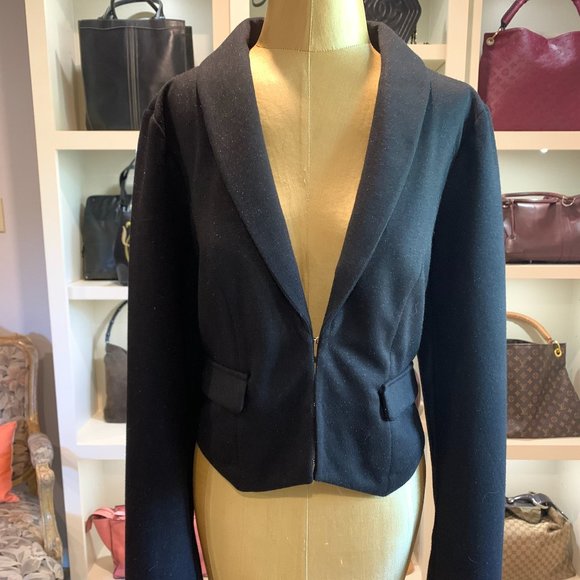 torrid Jackets & Blazers - Black Shimmery Tuxedo Jacket